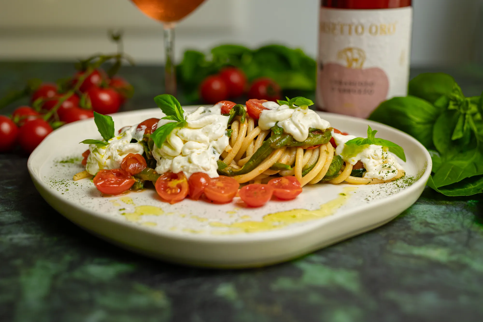 Spaghettone con fagiolini